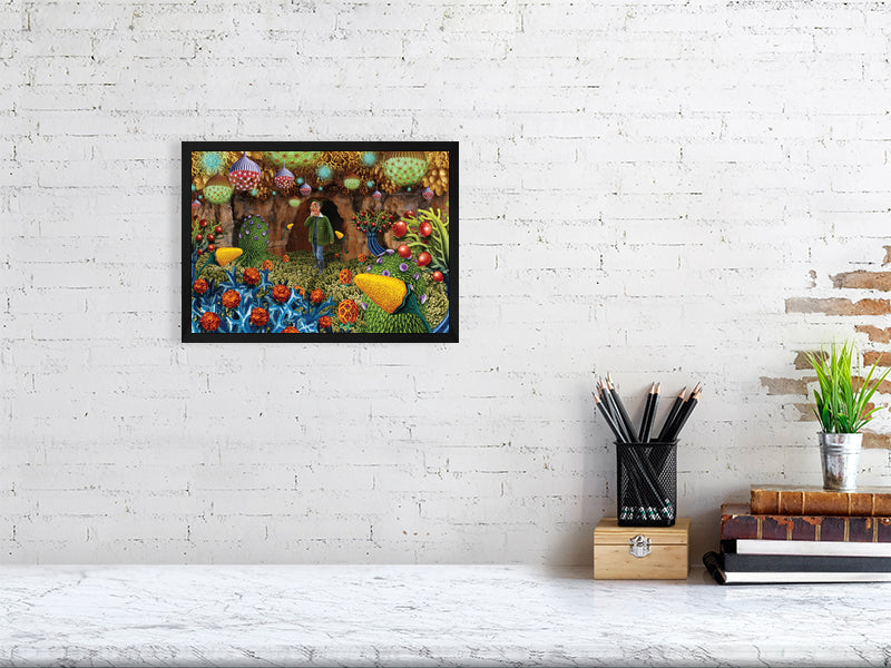 A4 black framed print