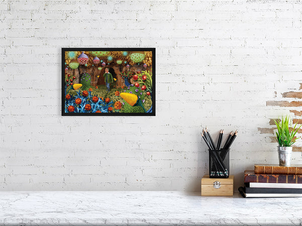 A4 black framed print