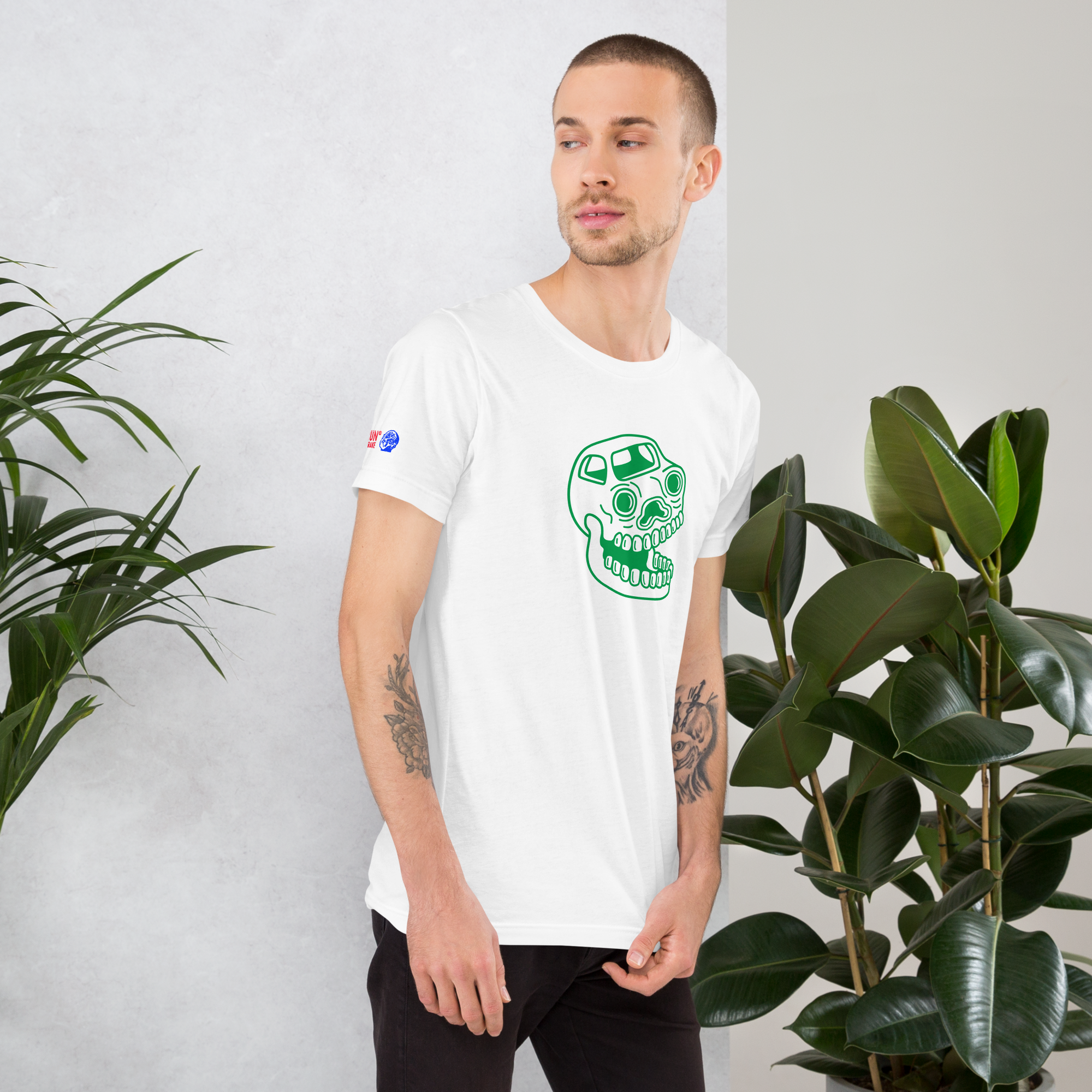 Jukebox Green Skull Unisex t-shirt